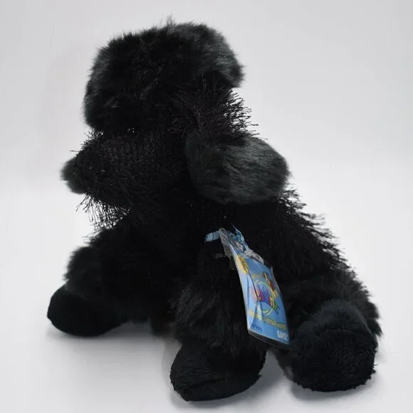 Ganz Webkinz HM191 Black Poodle Puppy Dog Stuffed Animal Plush Sealed Code - Picture 1 of 9
